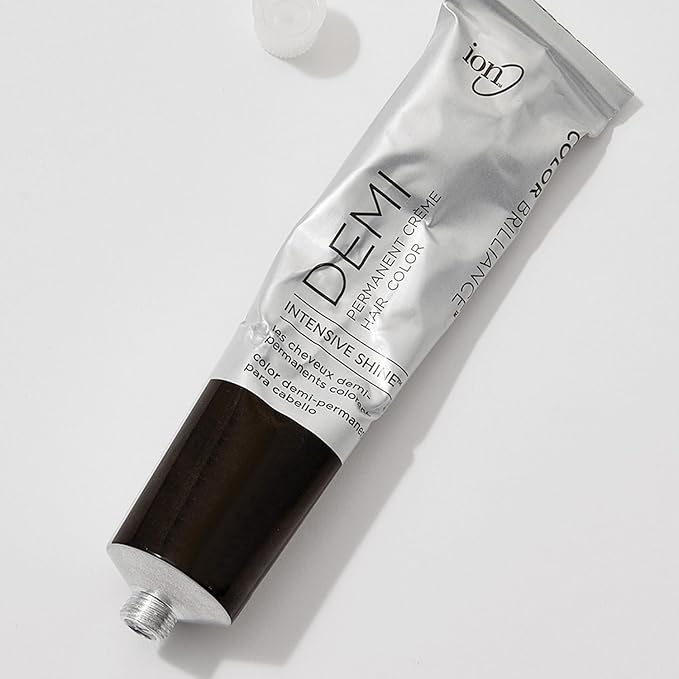 ion Brilliant Grey 8NAV Light Graphite Demi Permanent Crème Hair Color, Fade resistant & PPD Free 2.05 Oz