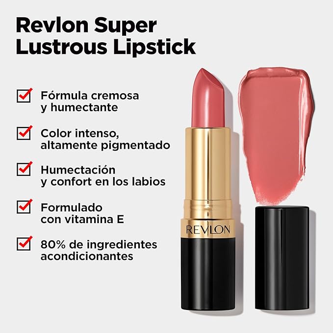 Revlon Super Lustrous Lipstick, Creamy Formula For Soft, Fuller-Looking Lips, Moisturized Feel, 803 Whiskey Business, 0.15 oz