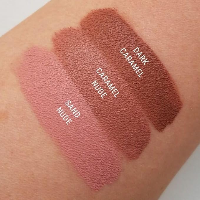 Aromi Sand Nude Matte Liquid Lipstick | Light, Peachy Nude Lip Color, Long Lasting and Smear Proof Lipstick, Handmade, Vegan and Cruelty-free Beauty