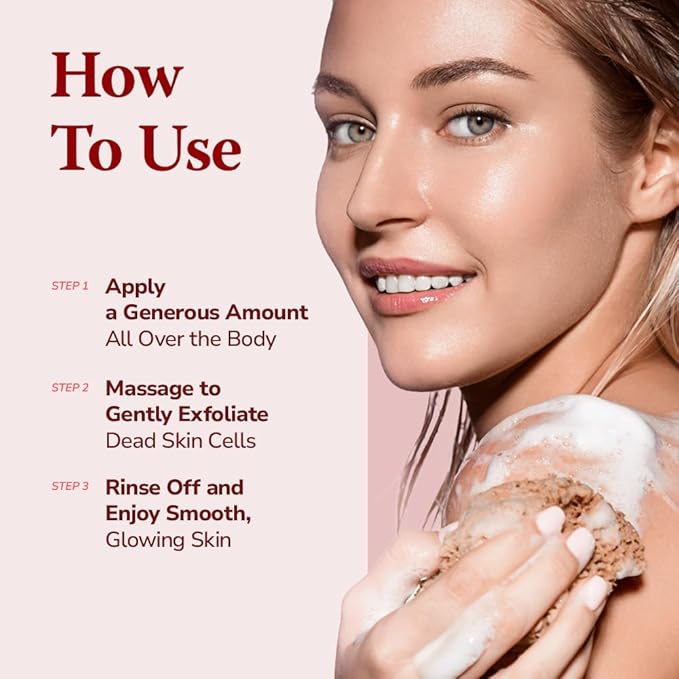 HIMALAYA PINKSALT Daily Scrub Body Wash Love Edition Gift Set – Exfoliating Body Scrub with Himalayan Pink Salt, Hyaluronic Acid & Retinol, Moisturizing Shower Gel, Christmas Gift, 14.4oz x2