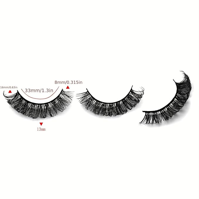 14 Pairs Wispy Mink Lashes Fluffy Eye Lashes Natural Look 5D Volume Fake Eyelashes Pack 3D08 by BTLLSSH