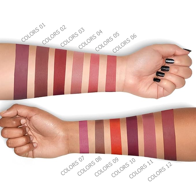 PRALOVIXAE 12 Colors Liquid Lipstick set,Matte & Waterproof Longlasting Lipgloss Gift Makeup Set