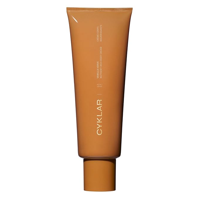 CYKLAR Nutrient Rich Body Cream. Vanilla Verve Nourishing Moisturizer with Niacinamide and Banana Flower Extract. Deep Hydration, Thick Body Lotion, Dry Skin Cream for Women and Men, 8 Fl Oz