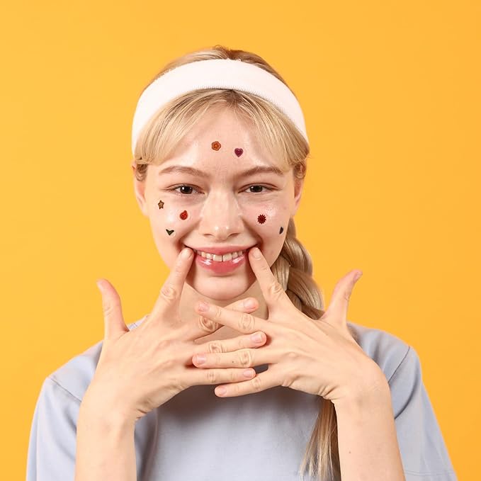 Acne Pimple Patches for Face 54 Count with Mirror Case for Day & Night Use - Hydrocolloid Pimple Pads, Emoji-Themed Blemish Dots, Clear Skin Treatment (Original)