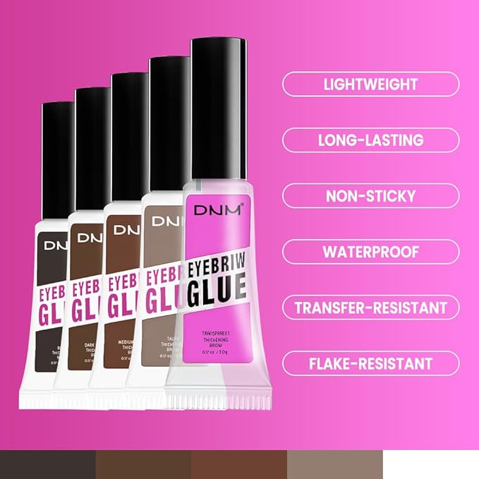 Kaely PROFESSIONAL MAKEUP Brow Glue, Tinted Eyebrow Gel, Eyebrow Mascara Waterproof, gel para cejas a prueba de agua, Eye Brow Fast Sculpt, Vegan & Cruelty-Free, 1Pcs-04 Dark Brown