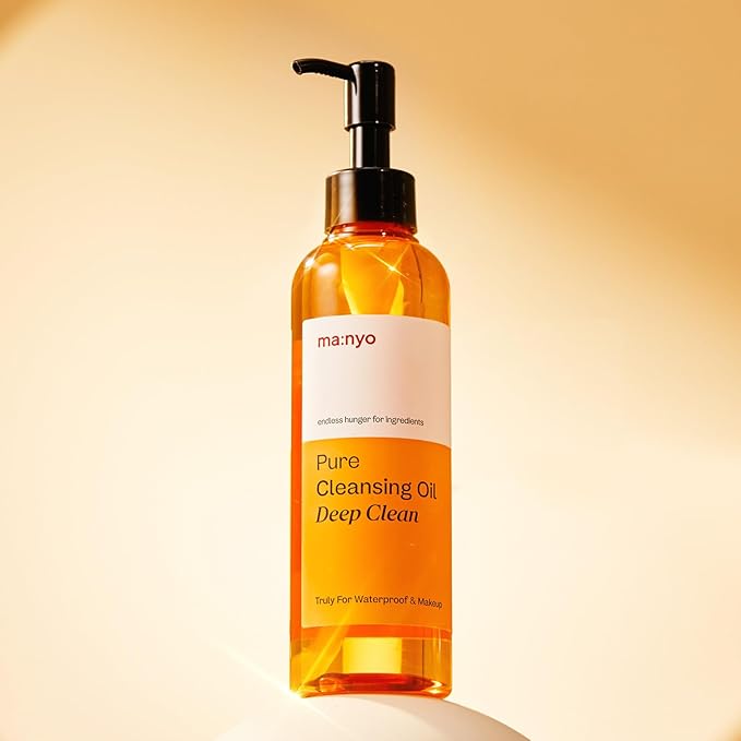 MANYO Pure Cleansing Oil Korean Facial Cleanser, Blackhead Melting, Daily Makeup Removal with Argan Oil, Korean Skin care 6.76 fl oz (200ml)