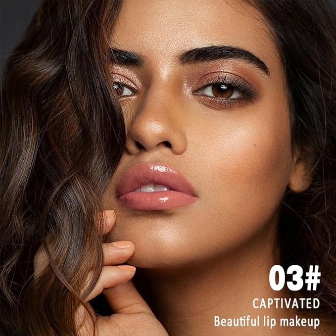 Kaely Longwear Shine Lipstick for Women, Highly Pigmented Liquid Lip Color Makeup, Non-Transfer Lip Gloss Stain Waterproof Smudge Proof 24 Hour, Glossy Finish, Vegan & Cruelty-free, 03 CAPTIVATED