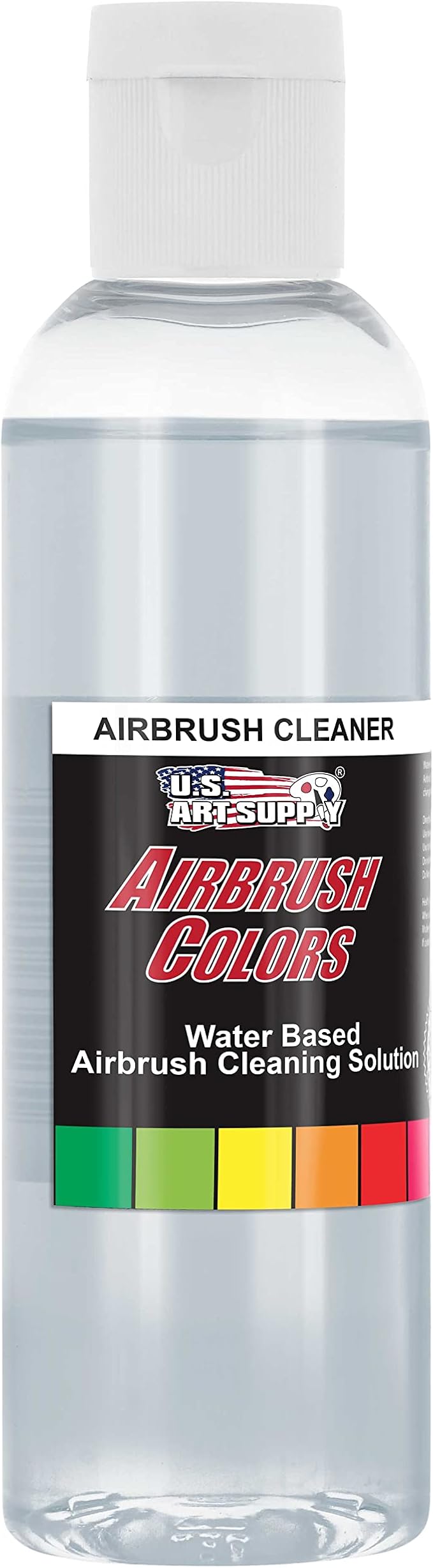 U.S. Art Supply 4oz Airbrush Cleaner - Fast-Acting Cleaning Solution for Water-Based Mediums, Acrylic Paint, Makeup - Air Brush Cleaner for Clogged Airbrushes, Paint Brushes, Artist Tools