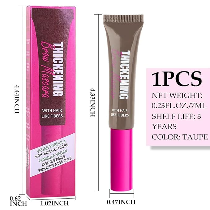 Kaely Thickening Brow Mascara,Tinted Eyebrow Gel Waterproof,Eyebrow Color Makeup,Brow Fast Sculpt,Vegan,Cruelty Free,maquillaje gel para cejas a prueba de agua,05 Cool Ash Brown