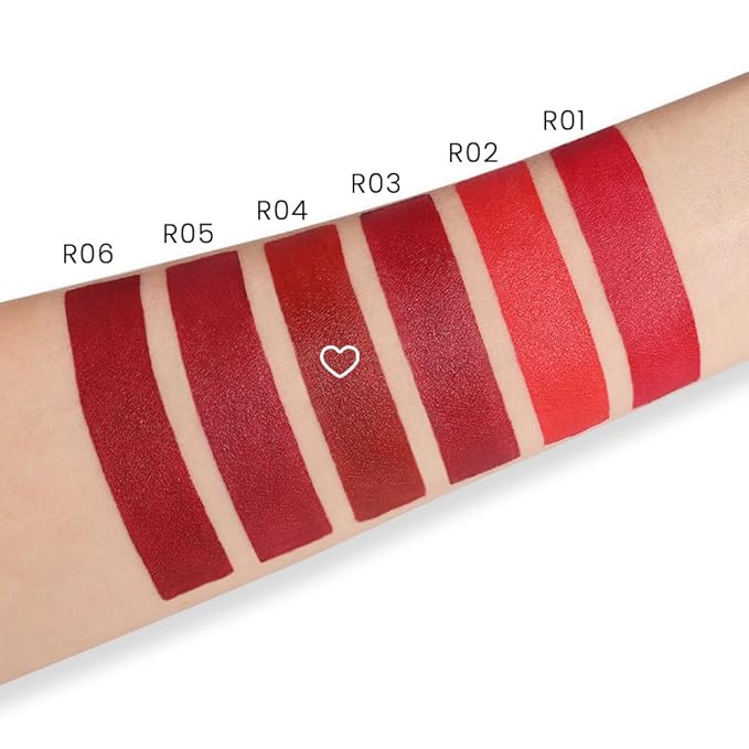 evpct 1Pcs Dark Red Lipstick, Silky Velvet Matte Lipstick Pack Sets for Women, Long Lasting Smudge Proof Lipstick Lip Stain Makeup Kit matte lipstick 24 hours original R04