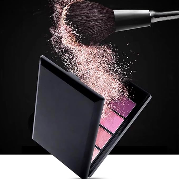 Plastic Eyeshadow Makeup Palette,Lipstick Cosmetic Cream Blush Powder Multi-lattice Magnetic Tray,Snap Closure Small Box Mirror Travel Useful Tool