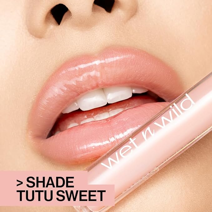 wet n wild MegaSlicks Lip Gloss, Ultra-Glossy, Vitamin-E Enriched, Ultra-Gloss High Shine Moisturizing, Cruelty-Free & Vegan - Snuggle Sesh