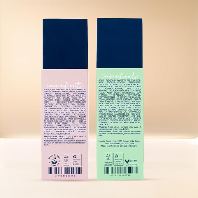 Moerie Volumizing Shampoo and Conditioner for Hair Loss - Thickening Products with Ingredients of Natural Origin - Over 100 Active Ingredients for Thick, Long, Luscious Hair, 2 X 8.45 Fl Oz