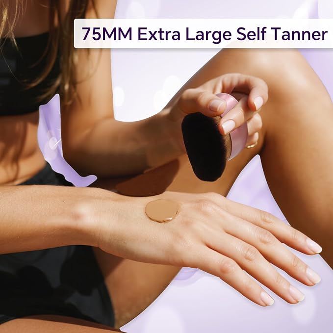 Extra Large Body Makeup Brush for Self Tanner, 75MM Professional Application Brush of Self Tanner Lotion and Bronzer, Large Size for Full Body Coverage