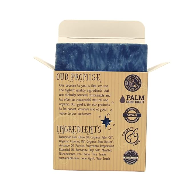 Natural Deep Sea Bar Soap - Gentle Cleansing for Sensitive Skin, Fresh - 3 Pack
