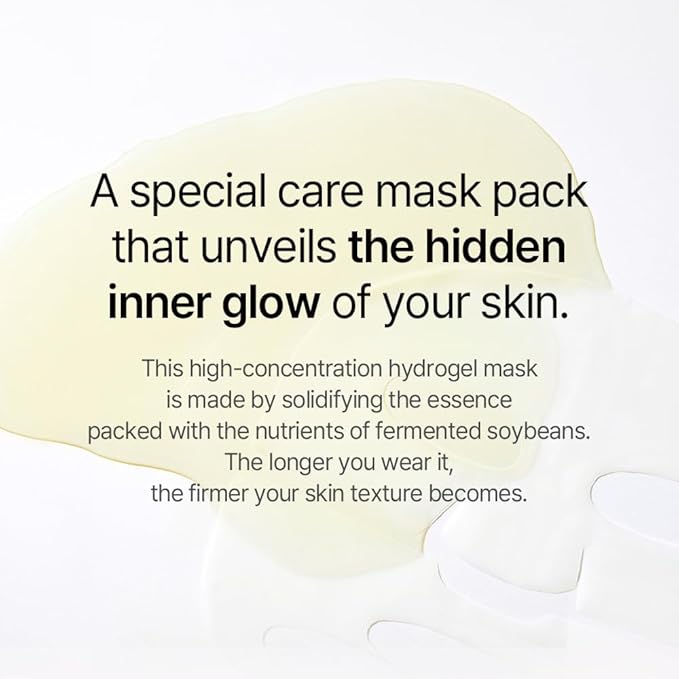 mixsoon Bean Collagen Hydrogel Mask Hydration All-In-One Firming, Soothing Gel Formula Face Mask for Radiant, Smooth Skin 35g / 1.18 fl.oz. (5ea) Korean Glass Skin Care