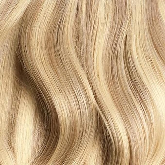 Luxy 100% Remy Human Hair, Classic 160g Clip-In Hair Extensions - 10 Wefts Multi-Dimensional Color for Natural Blending, Adds Volume & Length, Easy Apply & Remove 16" Dirty Blonde Highlights