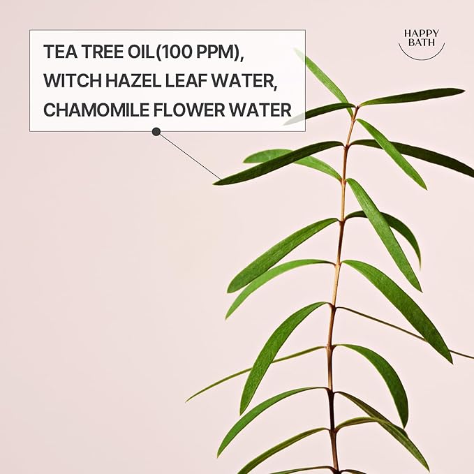 HAPPY BATH Tea Tree Facial Cleanser, Exfoliating BHA Face Wash with Salicylic Acid&Tea Tree Extracts, Combination to Oily Skin, Korean Foaming Face Cleanser, Gentle Formula for Daily Use, 5.29 Fl Oz.