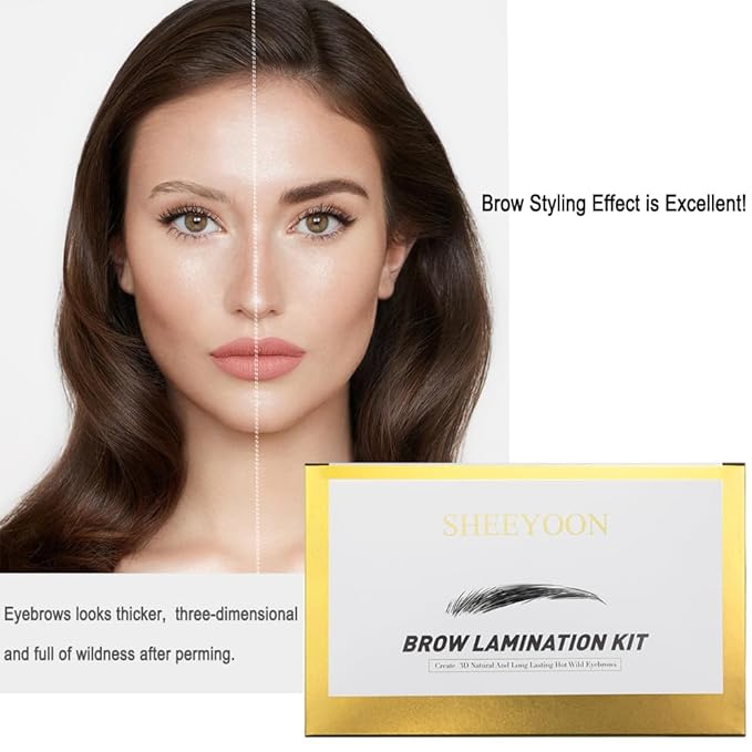 Brow Lamination Kit, Professional With Keratin, Lift and Shaping for 3D Natural Fuller Thicker Wild Eyebrows, Long Lasting Results for 6 Weeks (26 Piece Set)