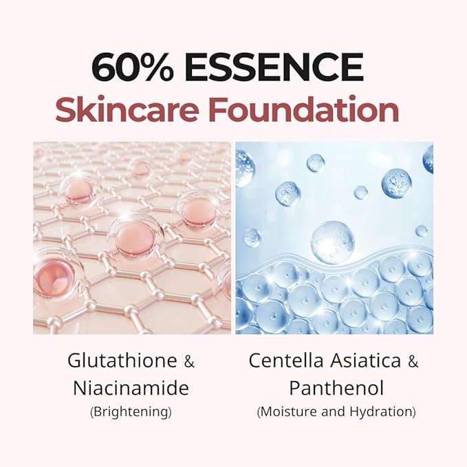 milktouch Cushion Foundation, 24H Flawless Skin, Radiant Shine, No Oxidation, Long-Lasting, Non-Creasing, 60% Hydrating Skincare Infused Korean, Stocking Stuffers, Christmas Gifts (23W Vanilla Beige)