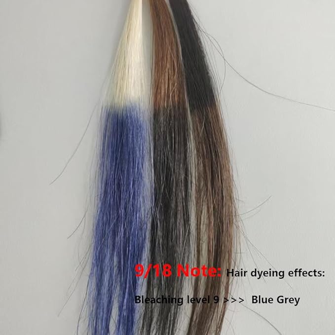 PureStyle 100ml Professional Permanent Hair Color Dye Cream Ammonia Free, Long Lasting Light Grey Blue Color, 100% Gray Coverage, Natural Shine, For All Hair Types Easy At Home Application