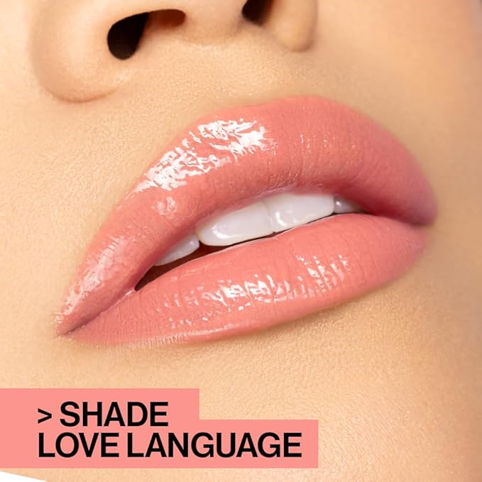 wet n wild MegaSlicks Lip Gloss, Ultra-Glossy, Vitamin-E Enriched, Ultra-Gloss High Shine Moisturizing, Cruelty-Free & Vegan - Nude Mood