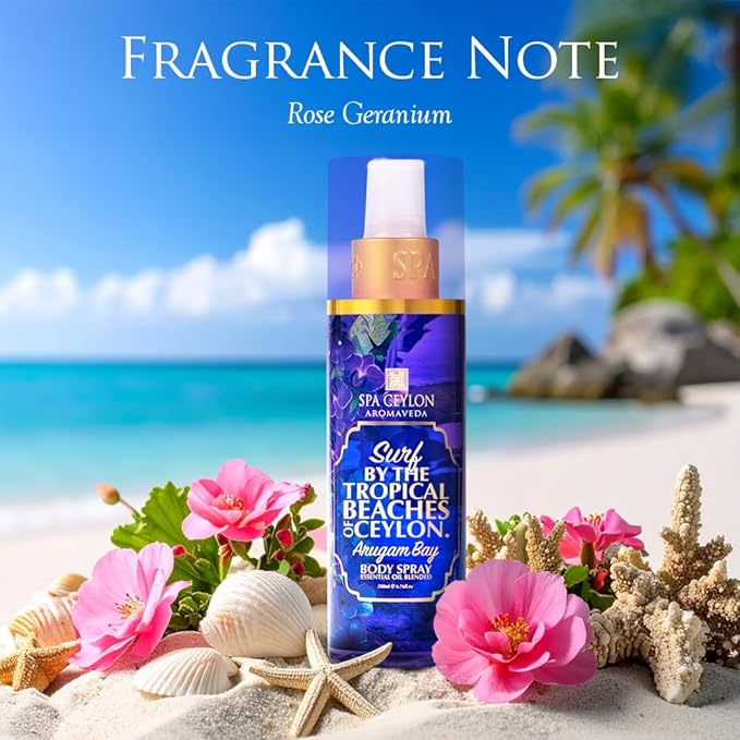 SPA CEYLON Arugam Bay Body Spray for Women | Refreshing Summer Fragrance Spray | Floral Scent, 200ml