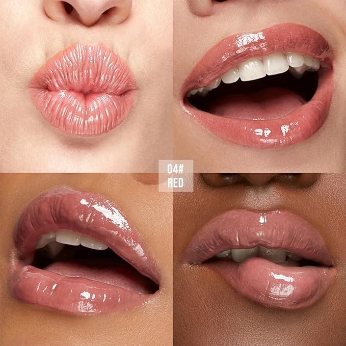 Moisturizing Lip Balm – Hydrating Nourishing Lip Care with Natural Ingredients, Vitamin E & Shea Butter, Smooth Non-Sticky Tinted Lip Balm for Dry & Chapped Lips, Soft Glossy Lipstick for Daily Use 4#