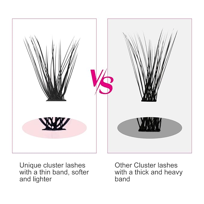FADLASH Lash Clusters Extensions Individual Lashes Natural Soft 120pcs 40D D Cur Natural Long Black Faux Mink Volume Lash Extensions Reusable Artificial Eyelashes (40D-0.07-D, 14mm)