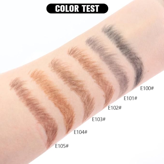 12Pcs Long Eyebrow Pencils Set - Brown Natural Look, for Eyebrows & Eyeliner, Waterproof & Sweat-Proof Wooden Hard-Core Brow Pencil with Sharpener, Long Lasting Makeup Kit for Beginners 103#