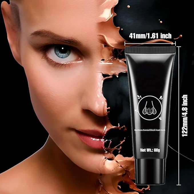 Blackhead Remover Mask, Black Activated Charcoal Face Mask Skincare Peel Off, Blackhead Peel Off Face Mask Blackheads Remover Strip Facial Mask for All Skin Types(2.1 Fl.oz)