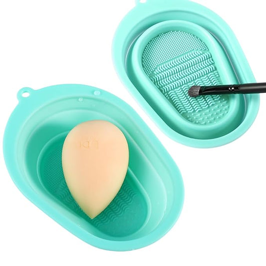 DUcare Makeup Brush Cleaner Shampoo Soap Solid Brush Cleaning Mat Removes Cosmetic Color Brush Cleaner Pad for Cleaning Makeup Sponges Brushes