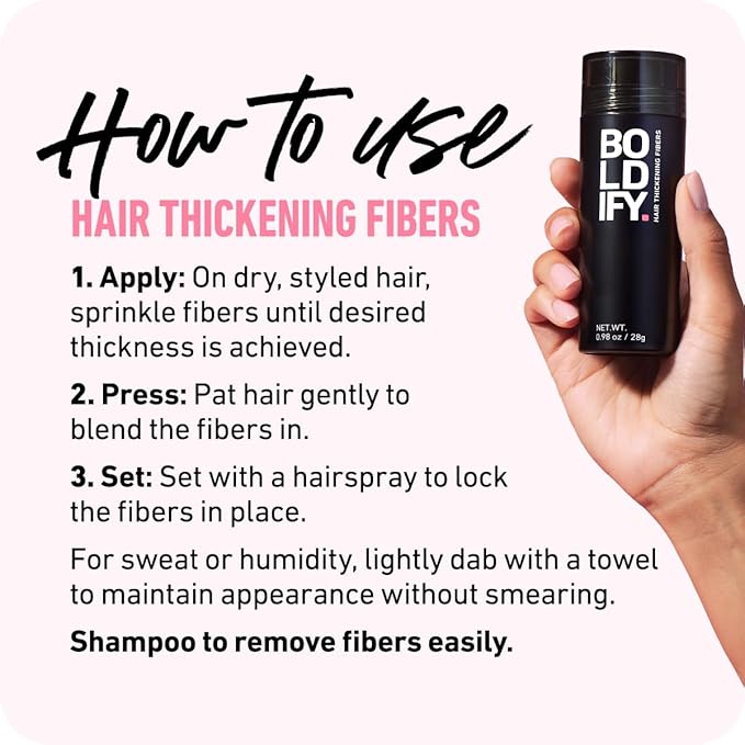 BOLDIFY Hair Fibers (28.5g) - Fill In Thinning and Fine Hair for an Instantly Fuller, Thicker Look - 14 Shades for Women & Men - Light Blonde