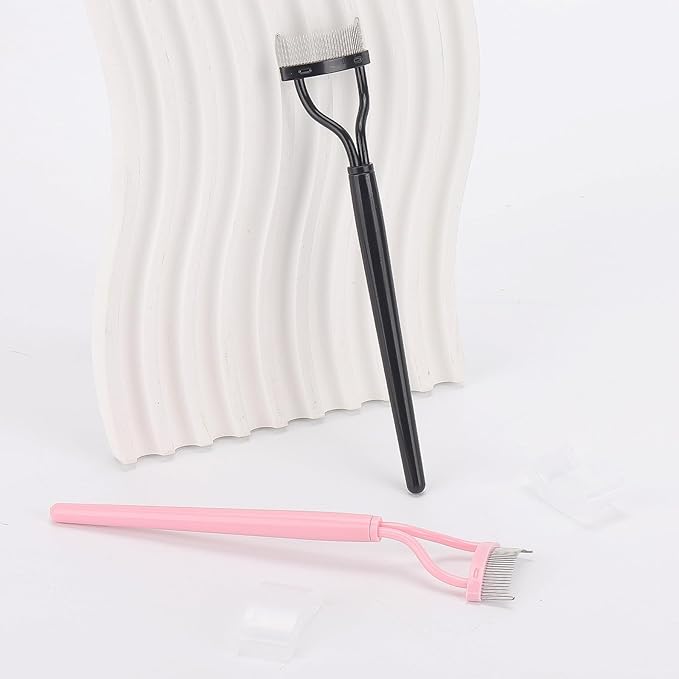 2 Pcs Eyelash Separator Tool Mascara Brushes Eyelash Comb Separator Definer Lash Comb for Combing, Separating Lashes