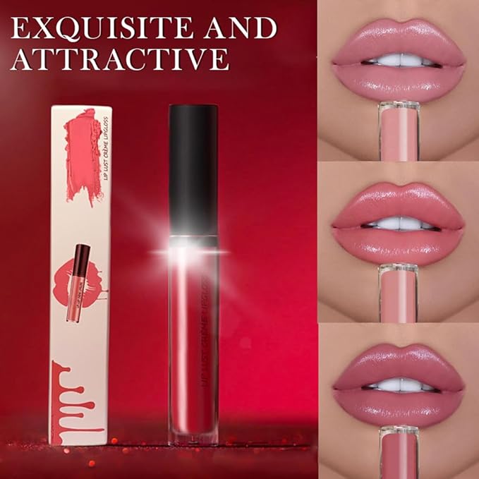 12 Colors Cream Texture Lipstick, 2026 Upgrade 12 Colors Lips Staining Lip Oil Long Lasting Lip Gloss Natural Non-Stick Non-Fading Liquid Lipstick, Hydrating Lip Tint Waterproof LipStain (#10)