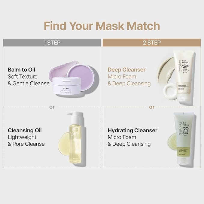 MIDHA RICE BRAN SCRUB FOAM 5.07fl.oz/150ml, Deep Cleansing, Pore-Purifying, Gentle Exfoliating – Soft Micro-Foam Face Wash with Balanced pH & Hydrating, Nourishing Care