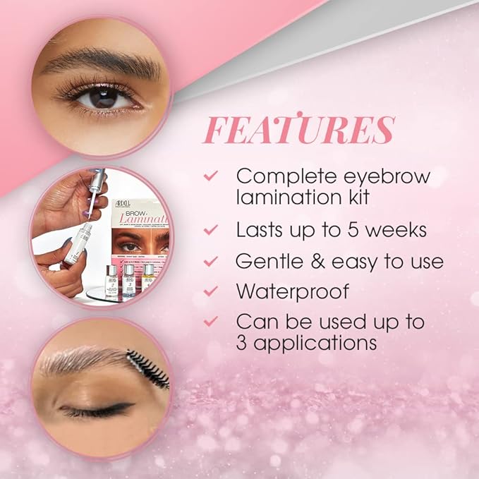 Ardell Brow Lamination Kit, Lift, Shape, and Define Brows, Waterproof, 1-pack