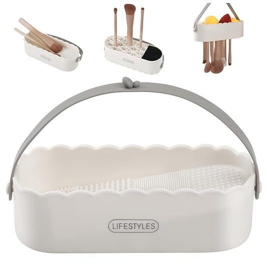 DUcare Makeup Brush Cleaner Shampoo Soap Solid Brush Cleaning Mat Removes Cosmetic Color Brush Cleaner Pad for Cleaning Makeup Sponges Brushes