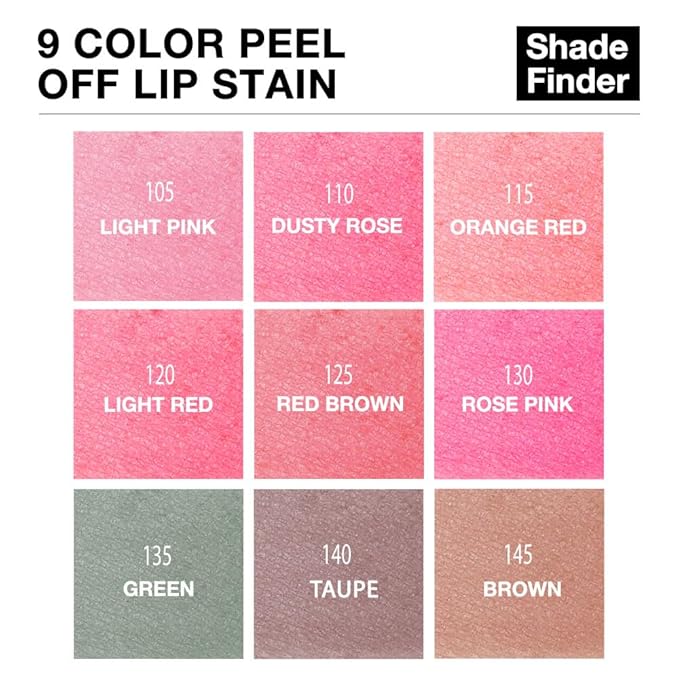 evpct Lip Tains Peel off, Peel off Lip Liner Tattoo Lip Stain Tint Gloss Marker Makeup, Long Lasting Waterproof 24 Hours Matte Finish Transfer-proof Pigmented Color Stay Lipsticks, 125 Nude Pink