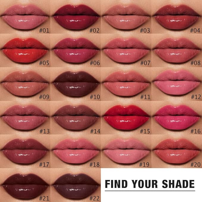 Kaely Longwear Shine Lipstick for Women, Highly Pigmented Liquid Lip Color Makeup, Non-Transfer Lip Gloss Stain Waterproof Smudge Proof 24 Hour, Glossy Finish, Vegan & Cruelty-free, 10 FEARLESS