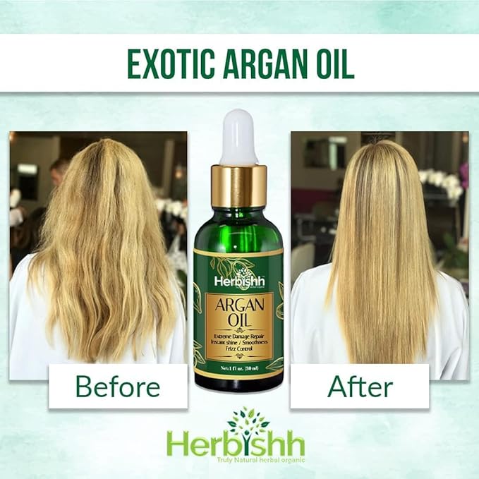 Herbishh Dark Coffee Hair Color Shampoo - 3-In-1 Magic Dye for Gray Hair 500 Ml + Essential Flower Hair Oil - Organic Formula for Dry, Damaged Hair 60 ML