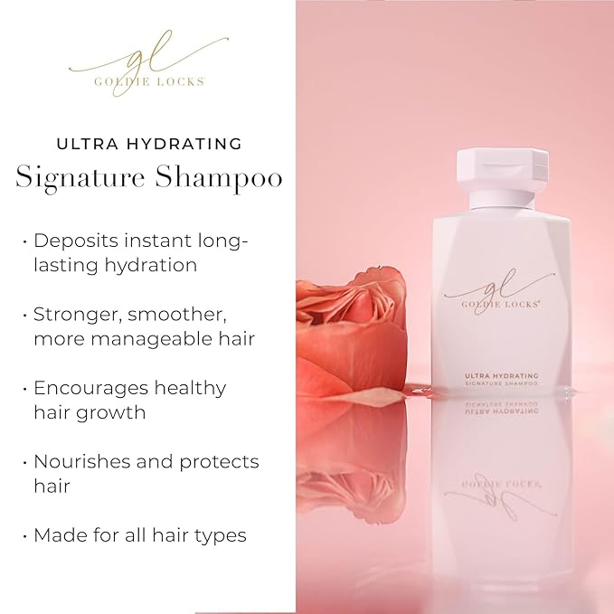 Goldie Locks Ultra Hydrating Shampoo & Conditioner Set - Sulfate-Free, Paraben-Free - for Frizz Control, Shine & Strength - Color Safe & Extension Safe - Protein-Free - 2 x 33.8 fl oz