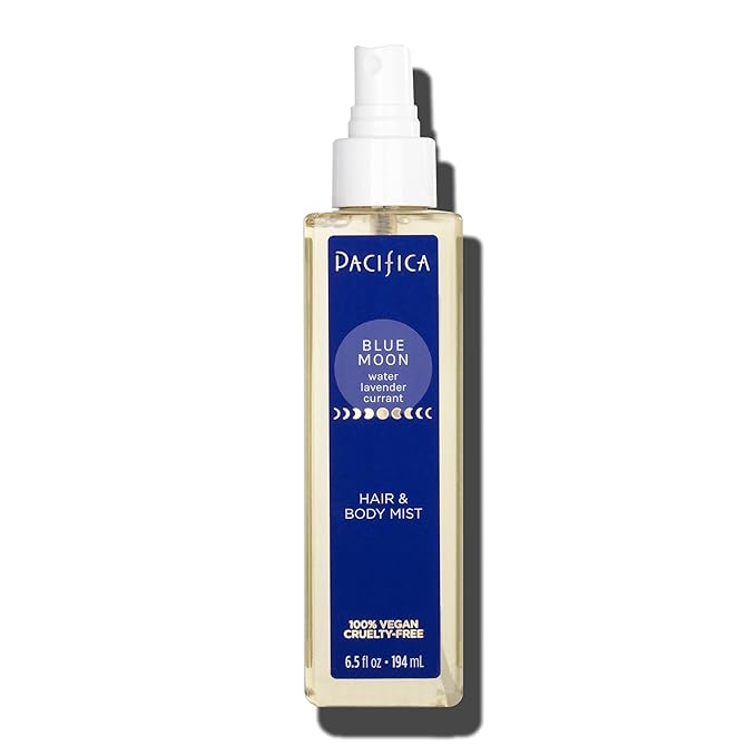 Pacifica Hair Perfume & Body Fragrance Spray Mist - Blue Moon with Lavender & Currant – Alcohol-Free, Vegan & Cruelty-Free, 6.5 oz