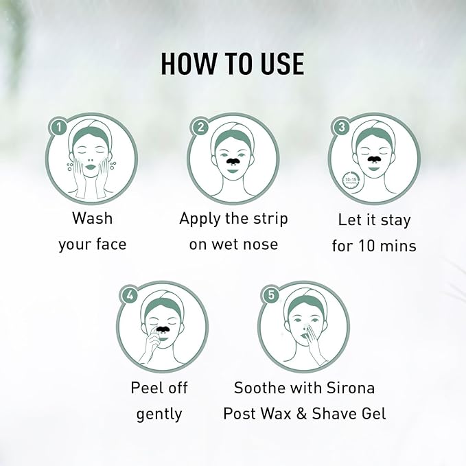 Sirona Blackhead Remover Bamboo Charcoal Nose Strips for Women – Pack of 8 | Painless & Instant Removal of Whiteheads, Blackheads, Pore Cleanser, Dirt & Oil