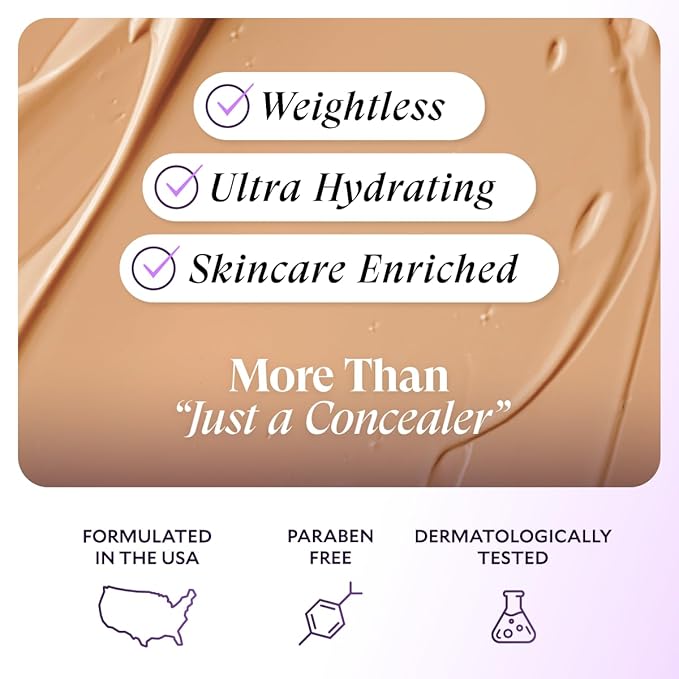 Fièra Luxury Concealer & Foundation with Anti-Aging Ingredients - Full Coverage for Dark Circles, Wrinkles, Fine Lines, and Spots, All-Day Wear For Mature Skin - Bisque, 0.5 FL. OZ. / 15 ML