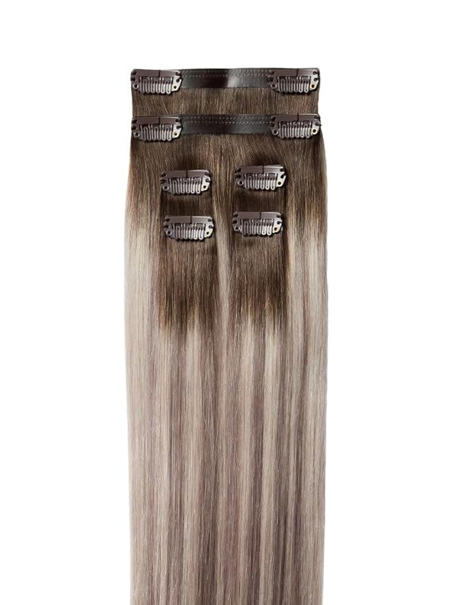 Luxy 100% Remy Human Hair Extensions for Thin Hair Thinning Hair Fill-Ins – 6 Seamless Wefts Multi-Dimensional Color Blend- Natural-Looking Volume & Coverage 95 grams 20