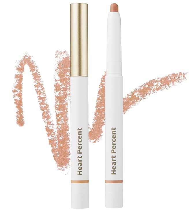 Heart Percent Dote On Mood Lip Liner Pencil, Long-Lasting Creamy Lip Crayon Smooth Lipliner Retractable Lipstick Overlip Line Color 0.8g, #12. Caramel Beige