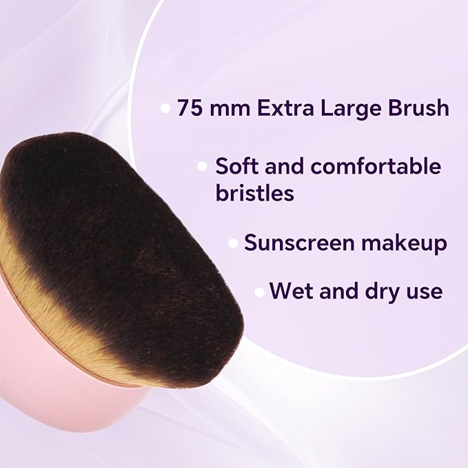 Extra Large Body Makeup Brush for Self Tanner, 75MM Professional Application Brush of Self Tanner Lotion and Bronzer, Large Size for Full Body Coverage