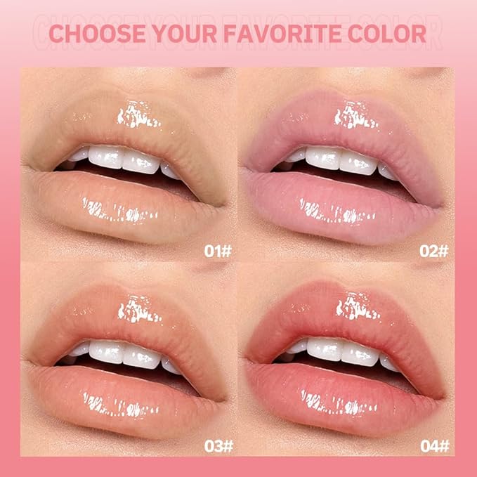 Moisturizing Lip Balm – Hydrating Nourishing Lip Care with Natural Ingredients, Vitamin E & Shea Butter, Smooth Non-Sticky Tinted Lip Balm for Dry & Chapped Lips, Soft Glossy Lipstick Set:1+2