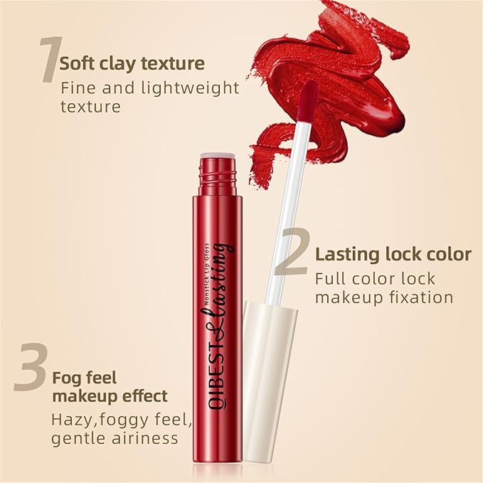 12Pcs Nude Matte Liquid Lipstick Set, Waterproof Long Lasting Non-Stick Cup Nude Brown Dark Red Purple Lipstick 24 Hour Not Fade Matte Lipstick Professional Lip Makeup Christmas Gift for Women (Set A)